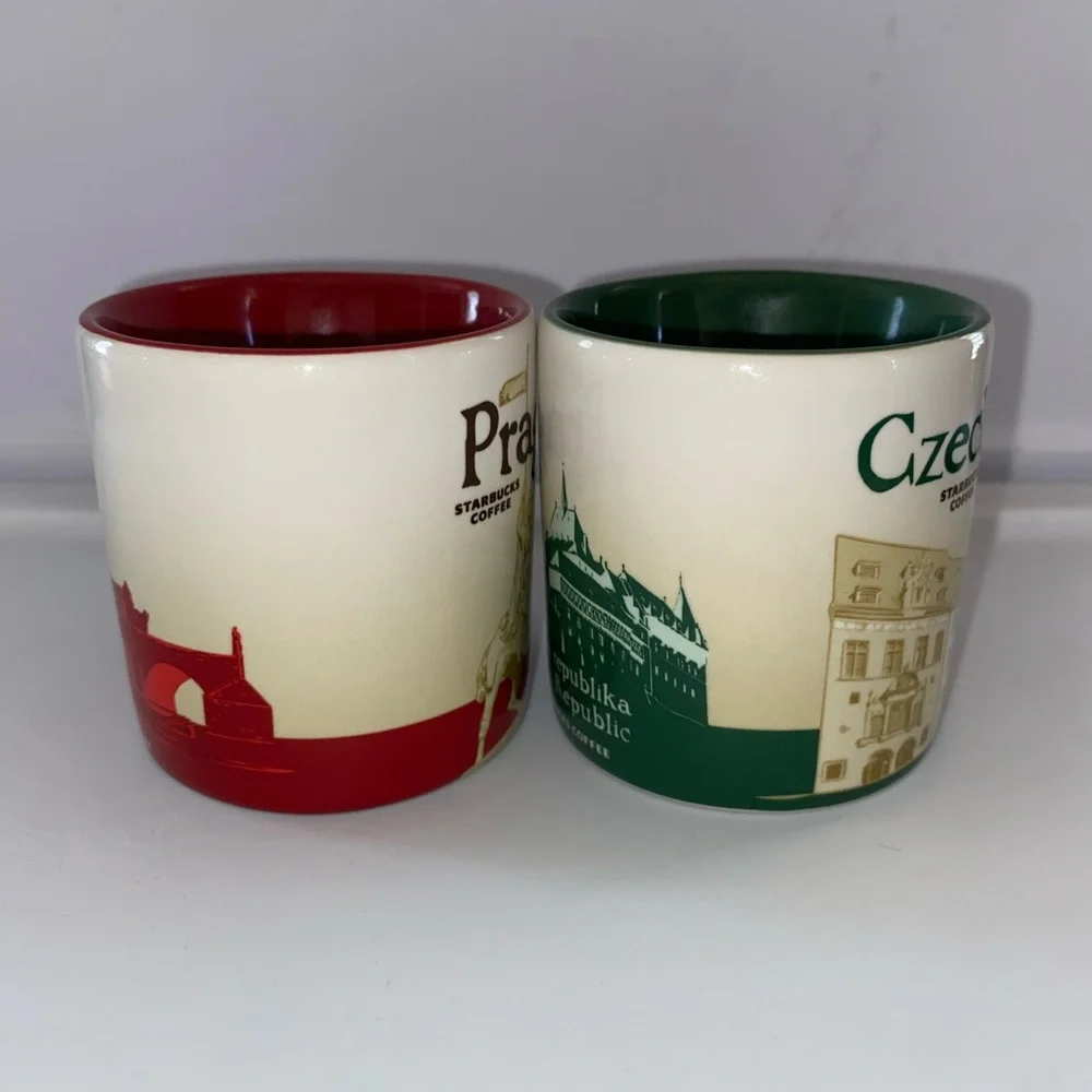 STARBUCKS 3oz DEMITASSE GLOBAL ICON‎ CITY DEMI MINI MUG Prague Czech Republic